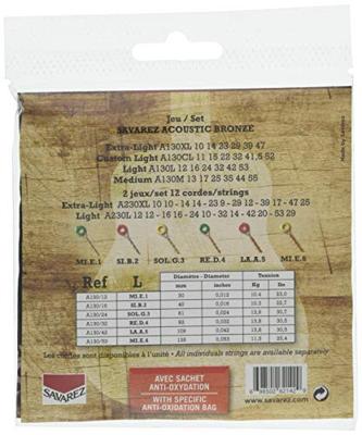 Savarez Acoustic Bronze A130L light 012-053 snarenset voor westerngitaar