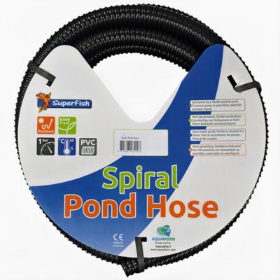 Superfish Versterkte Zwarte Spiraalslang 50mm x 30m - Ideaal voor Vijverpompen & Waterfiguren