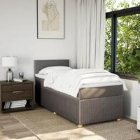 Boxspring met matras stof taupe 100x200 cm - thumbnail