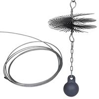 VidaXL Schoorsteenveegborstel rond ø 25 cm - thumbnail