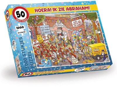 Party Puzzel - Hoera! Ik Zie Abraham 1000 stukjes Party Puzzel - Hoera! Ik Zie Abraham 1000 stukjes