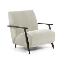 Kave Home Fauteuil 'Meghan' Rib, kleur Beige - thumbnail