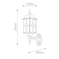 Franssen Klassieke buitenlampWexford Up zwart zilver - 2080 - thumbnail
