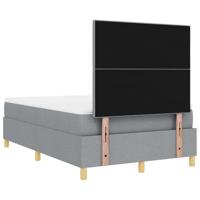 Boxspring Bed met Matras & LED Lichtgrijs 120x190 cm Stof - thumbnail