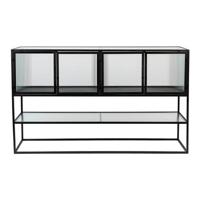 Dutchbone Dressoir 'Boli' Glas en metaal, 150cm - thumbnail