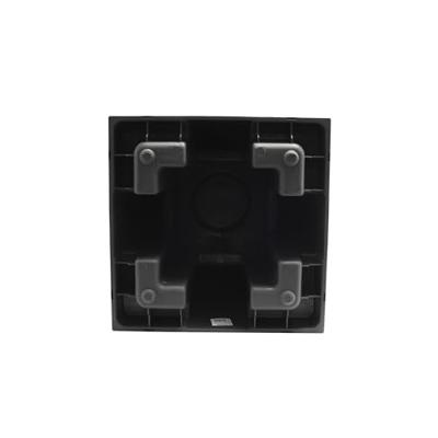 Vierkante bloembak, 40 cm hoog - EDA - Volcania - 31 L - Binnen/buiten - 39,5 x 39,5 x H 80 cm - Antracietgrijs