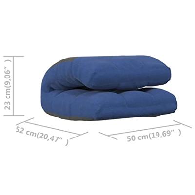 VidaXL Vloerstoel inklapbaar stof blauw