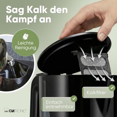 Clatronic WK 3834 waterkoker 1 l 900 W Zwart