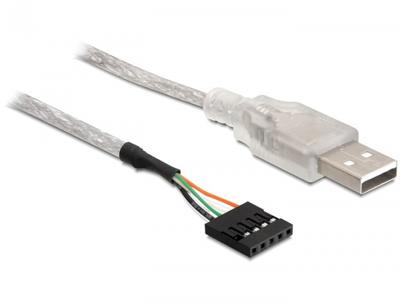 Delock 83078 Kabel USB 2.0-A mannetje naar pin-header