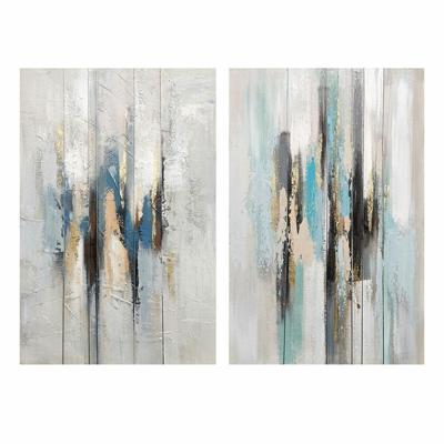 Schilderij DKD Home Decor Abstract 80 x 3 x 120 cm Stads (2 Stuks)