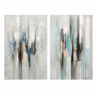 Schilderij DKD Home Decor Abstract 80 x 3 x 120 cm Stads (2 Stuks) - thumbnail