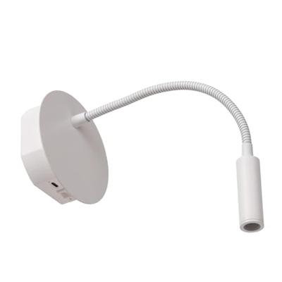 Lucide JOLIJN - Oplaadbare Bedlamp / Wandlamp - Accu/Batterij - Ø 11 cm - LED - 1x2W 3000K - Magnetisch - Wit
