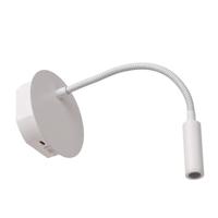 Lucide JOLIJN - Oplaadbare Bedlamp / Wandlamp - Accu/Batterij - Ø 11 cm - LED - 1x2W 3000K - Magnetisch - Wit - thumbnail