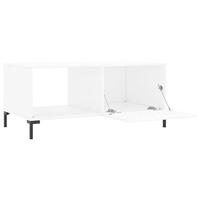 Salontafel 90x50x40 cm bewerkt hout wit - thumbnail