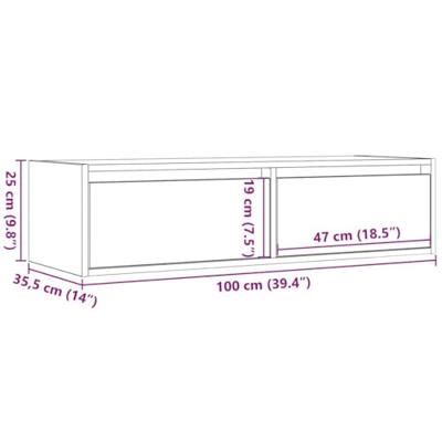 Tv-meubel LED-verlichting 100X35,5x25 cm sonoma eikenkleurig