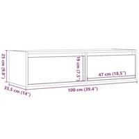 Tv-meubel LED-verlichting 100X35,5x25 cm sonoma eikenkleurig - thumbnail