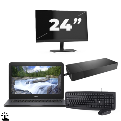 Dell Latitude 3310 - Intel Core i3-8e Generatie - 13 inch - Touch - 8GB RAM - 256GB SSD - Windows 11 Home + 1x 24 inch Monitor