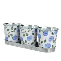 Bloempot Zink Buiten 10 Cm 3 Stuks - thumbnail