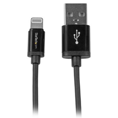 StarTech.com 15 cm korte zwarte Apple 8-polige Lightning-connector-naar-USB-kabel voor iPhone / iPod / iPad
