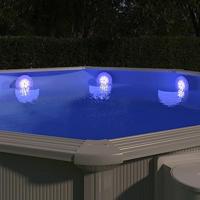 VidaXL Zwembadlamp dompelbaar drijvend led met afstandsbediening wit - thumbnail