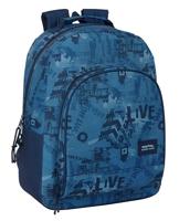 Schoolrugzak Safta New edition Marineblauw 32 x 42 x 15 cm - thumbnail