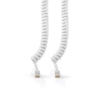 Nedis Telecomkabel | RJ10 Male | RJ10 Male | 2.00 m | Kabel design: Gekruld | Kabeltype: RJ10 | Wit - TCGB90100WT20 - thumbnail