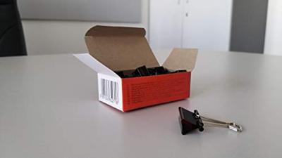 OFFICE products foldbackclip, zwart, 25 mm, doos van 12 stuks