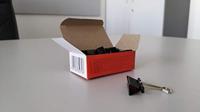 OFFICE products foldbackclip, zwart, 25 mm, doos van 12 stuks - thumbnail