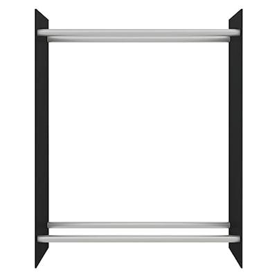 Haardhoutrek 80x35x100 cm gehard glas zwart