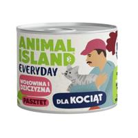 ANIMAL ISLAND Everyday Beef and game for kittens - nat kattenvoer - 185g - thumbnail
