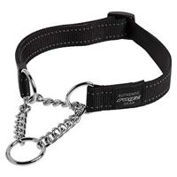 Rogz For Dogs fanbelt halfslip halsband zwart - thumbnail
