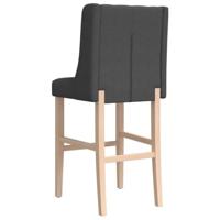 Barstoelen 2 st massief rubberhout en stof - thumbnail