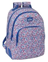 Schoolrugzak Nait Nait Flores coimbra azul Blauw 32 x 42 x 15 cm - thumbnail