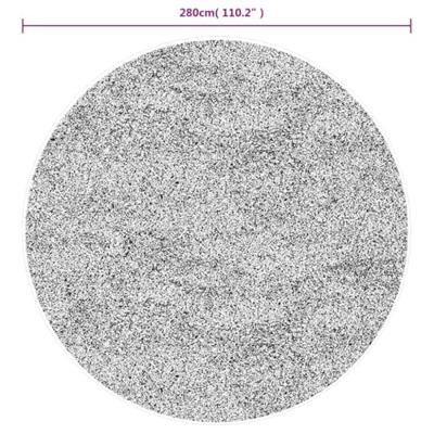 Vloerkleed shaggy hoogpolig modern 280 cm crmekleur en zwart