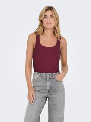 Only Onlea Glitter S/l 2-ways Top Jrs Noos Tops En Singlets Chocolate Truffle