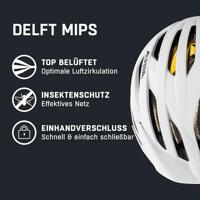 Olympic Sportswear Alpina sports tour helm delft mips 51-56 mat wit - thumbnail