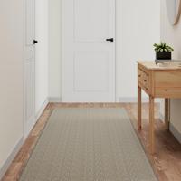 VidaXL Tapijtloper 80x300 cm sisal-look zilverkleurig - thumbnail