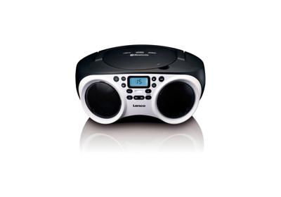 Lenco SDC-501 Draagbare cd-speler Zwart, Wit Lenco SDC-501 Draagbare cd-speler Zwart, Wit
