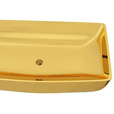 Wastafel 71x38x13,5 cm keramiek goudkleurig - thumbnail