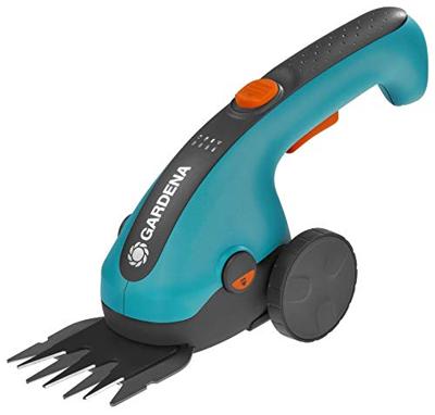 Gardena Accugrasschaar Wielen met Plug-In Telescoopsteelbevestiging - Comfortabel Tuinieren - thumbnail