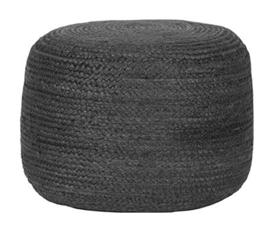 LABEL51 Poef 'Jute' kleur Antraciet LABEL51 Poef 'Jute' kleur Antraciet