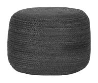 LABEL51 Poef 'Jute' kleur Antraciet - thumbnail
