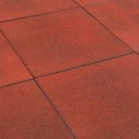 Rubbertegel rood 50x50x2.5 cm - thumbnail