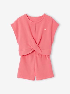 Set voor meisjes, t-shirt en short van fantasie breisel rozen