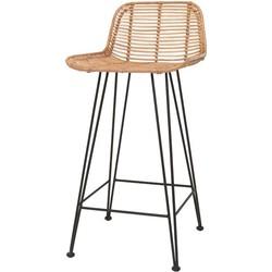 HKliving Rattan barkruk H66 natural