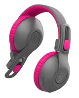 JLab JBuddies Studio 2 Draadloze en bedrade on-ear kinderhoofdtelefoon, grijs/roze, 65+ uur batterijduur, volumebestendig, volumeregelaar, opvouwbaar, verstelbaar, geluidsisolatie, met microfoon - thumbnail