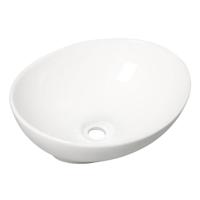 Wiesbaden Barco waskom ovaal 40 x 33 x 14,5 cm keramiek glans wit 32.3411 - thumbnail