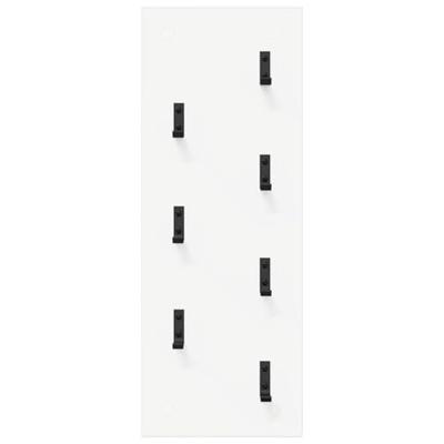 Wandgemonteerde kapstok Wit 30 x 1.5 x 80 cm Bewerkt hout Wandgemonteerde kapstok Wit 30 x 1.5 x 80 cm Bewerkt hout