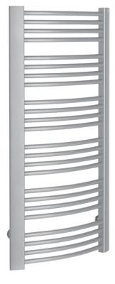 Handdoekradiator Sapho Egeon Gebogen 59.5x123.8 cm Zilver Sapho