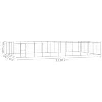 Hondenkennel 79,86 m² gegalvaniseerd staal - thumbnail